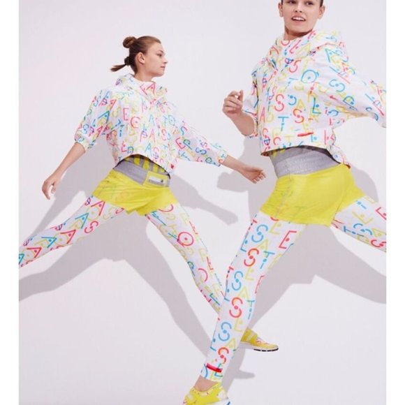 ADIDAS Stellasport WINDBREAKER Sport AOP Hooded JACKET S87217 Zest Multi ( M ) - Picture 1 of 4